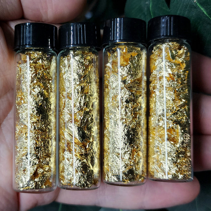 Gold Flake Jars, 2.5"