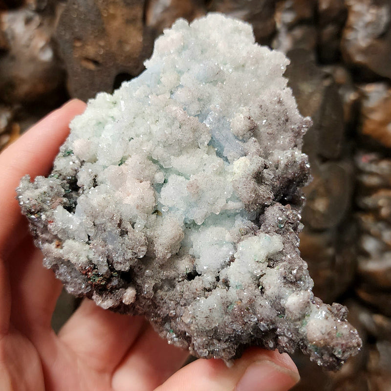 Blue Aragonite Cluster D (4")